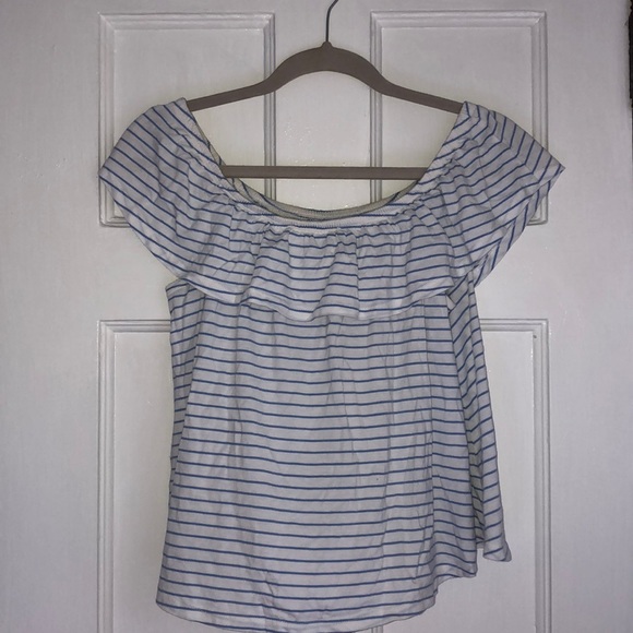 Off the Shoulder Striped Top - Picture 2 of 2